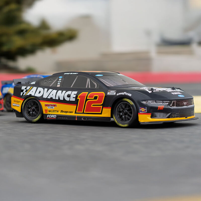 1/12 NASCAR RC Racecar Ryan Blaney No. 12 Advance Auto 2025 Ford Mustang 2S AWD RTR Brushed On-Road (Battery & Charger Included)