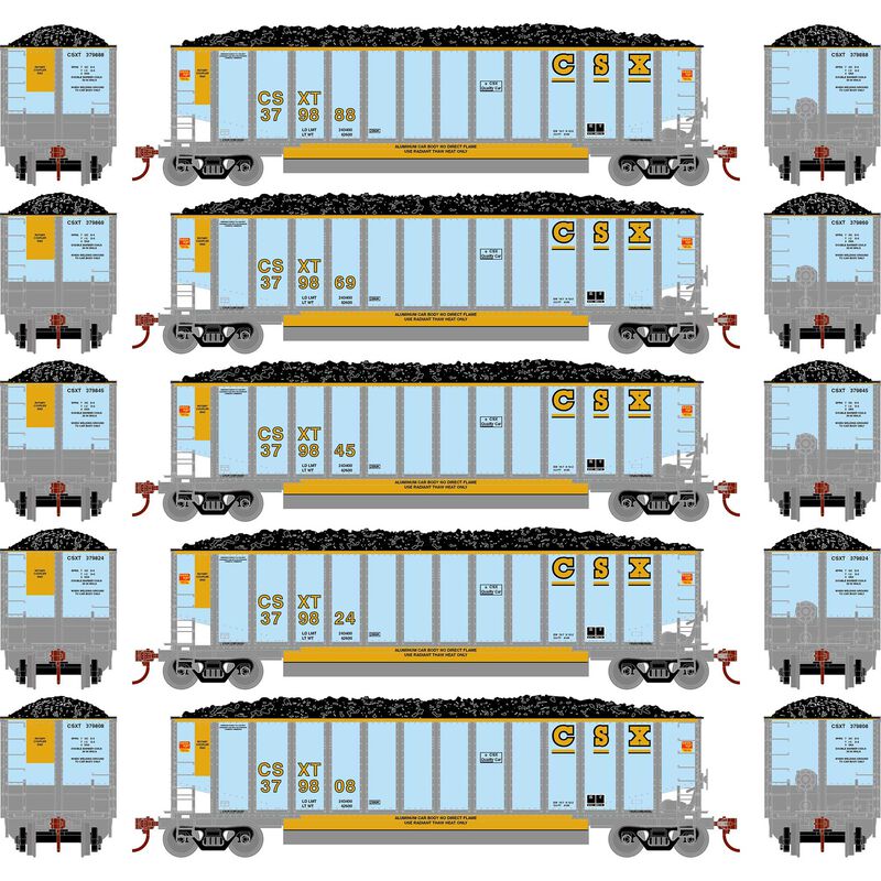 HO Bethgon Coalporter with Load, CSX #2 (5)