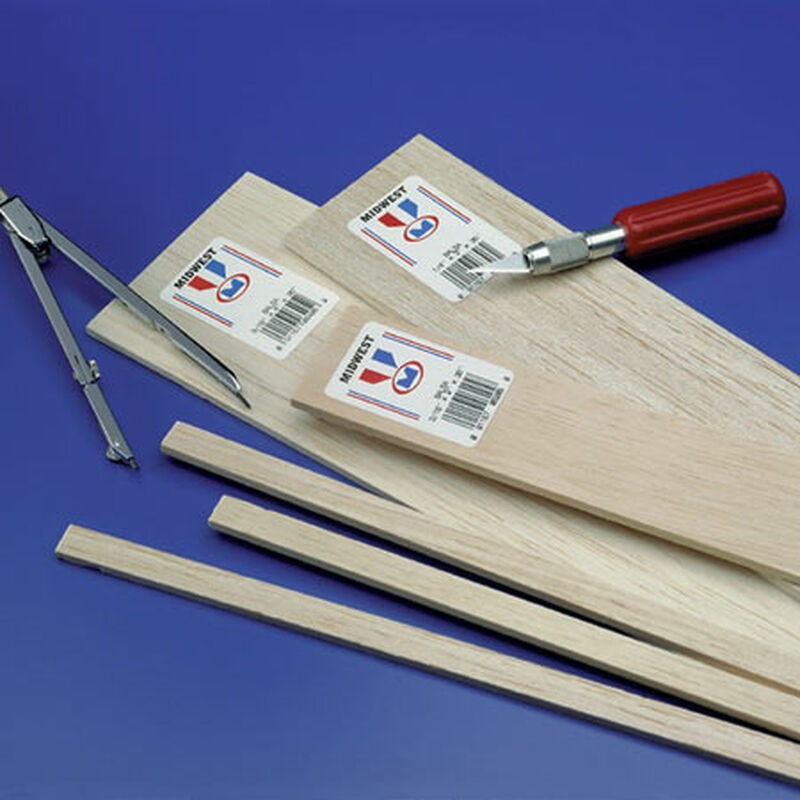 Balsa Strips 1/8 x 3/8 x 36 (10)