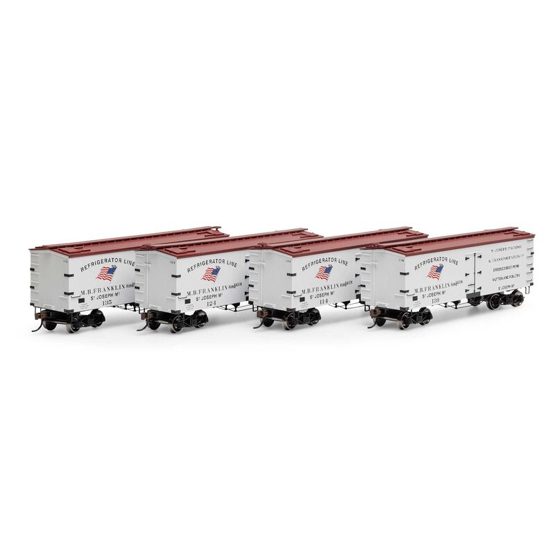 HO 36' Wood Reefer, SJPX #114 / 124 / 135 / 139 (4)