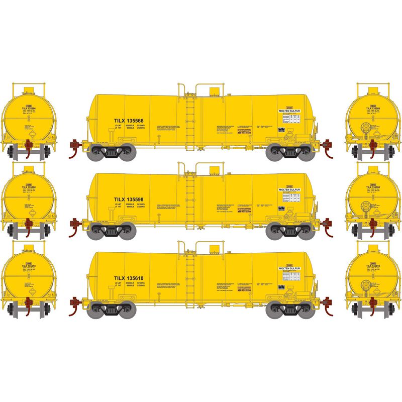 HO 16,000 Gallon Clay Tank, TILX #135566 / #135598 / #135610 (3)