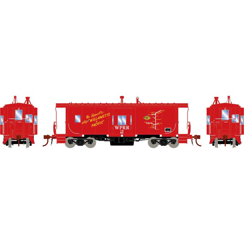 HO Bay Window Caboose with Lights, WPRR #2