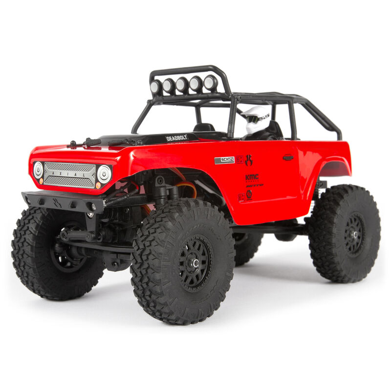 1/24 SCX24 Deadbolt 4X4 RTR Brushed Rock Crawler (Battery & Charger Included), Red