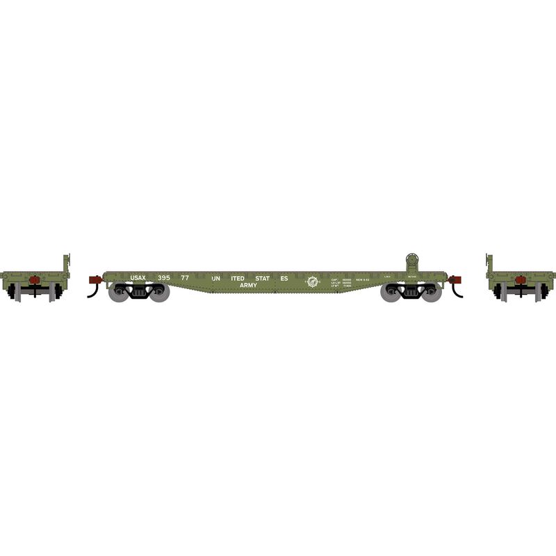 HO RND 50' Flat Car, USAX #39577