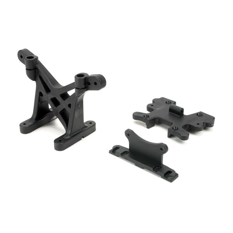 Front/Rear Shock Tower with Pin Mounts: LST,LST3XL-E