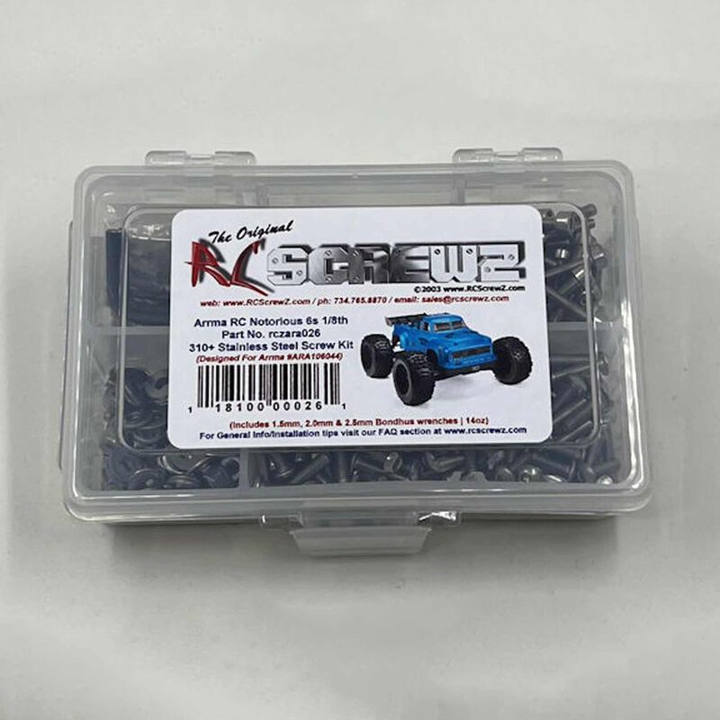 Stainless Steel Screw Kit, 1/8 ARRMA Nortious