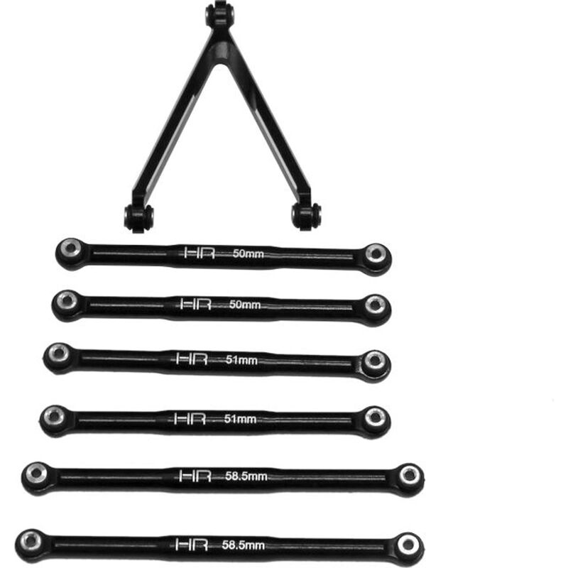 Aluminum Link Set for 5.26 (133.7mm) Wheelbase: SCX24 C10, JLU, Bronco
