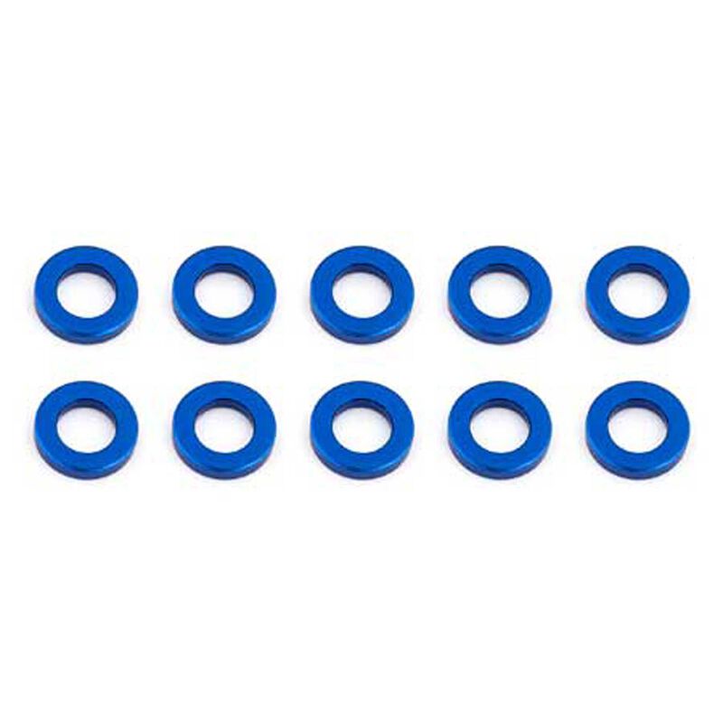 Ballstud Washers, 5.5x1mm, Blue Aluminum (10)