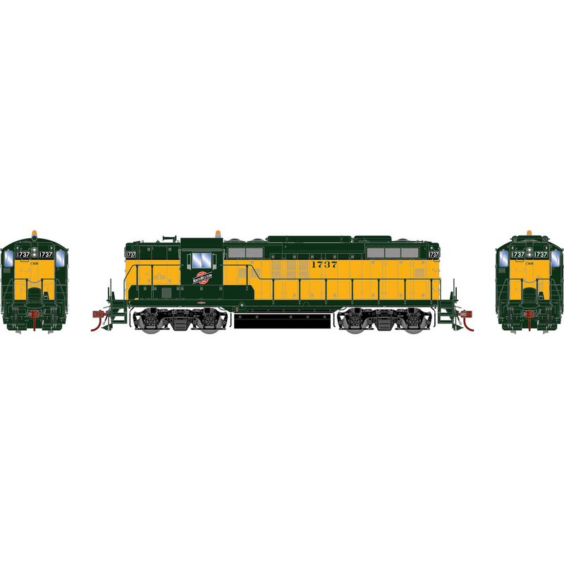 HO GP9 Locomotive Phase II with DCC & Sound, C&NW #1737