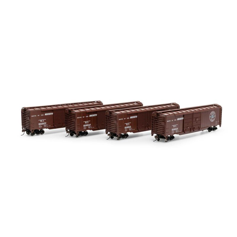 HO PS-1 Double Sliding Door Box Car, RI '100 Years of Service' #262813 / 262834 / 262844 / 262877 (4)