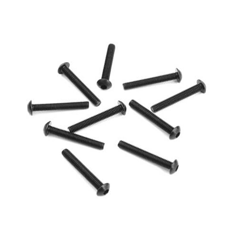 M3x20mm Button Head Screws, Black (10)