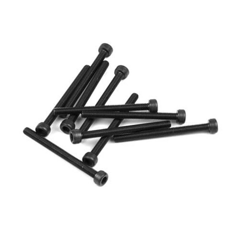 M3x35mm Cap Head Screws, Black (10)