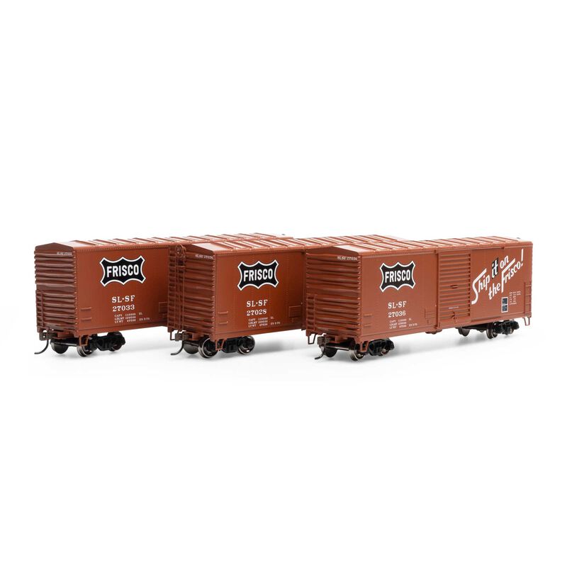 HO 40' Modern Box Car, SLSF #27028 / #27033 / #27036 (3)