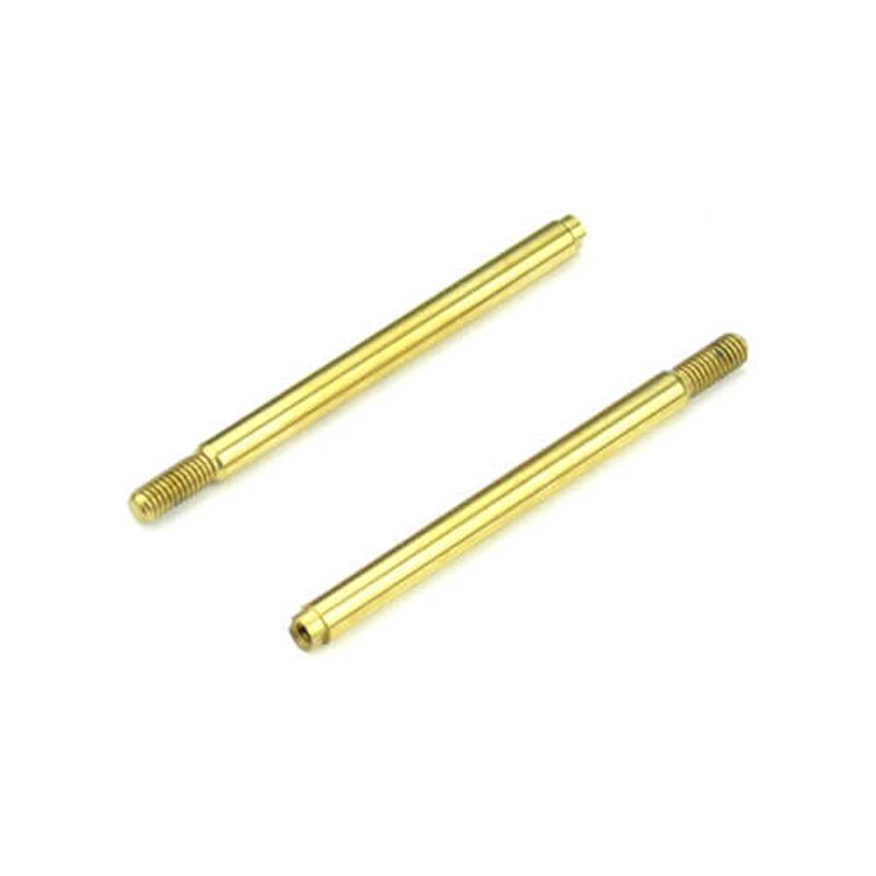 Shock Shafts, Rear, Steel, TiNi Coated (2): EB410