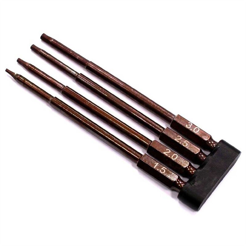 Hex Tip Metric Set, 1/4" Adapter (1.5, 2.0, 2.5, 3.0mm)