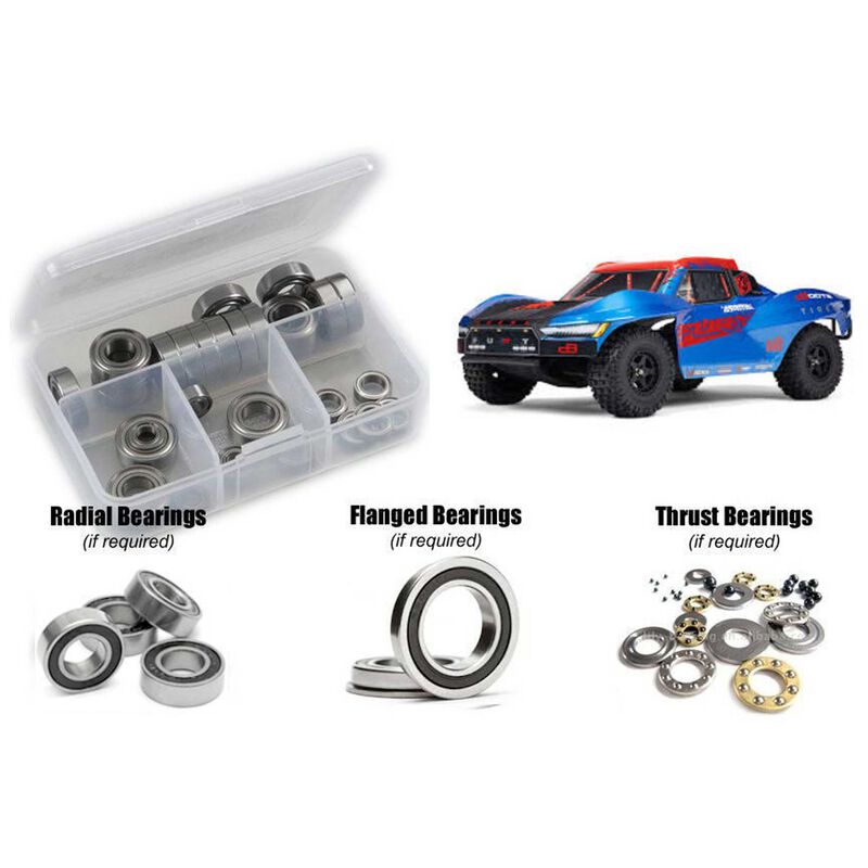 Rubber Shielded Bearing Kit, 1/10 ARRMA Fury 223S BLX