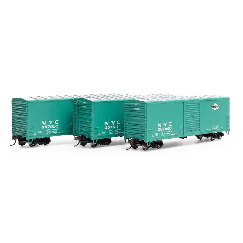 HO 40' Modern Box Car, NYC #207611 / #207655 / #207660 (3)