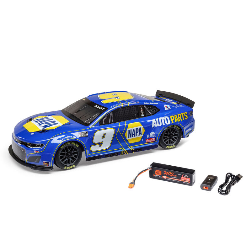 1/12 NASCAR RC Racecar Chase Elliot No. 9 NAPA 2025 Chevrolet Camaro ZL1 2S AWD RTR Brushed On-Road (Battery & Charger Included)