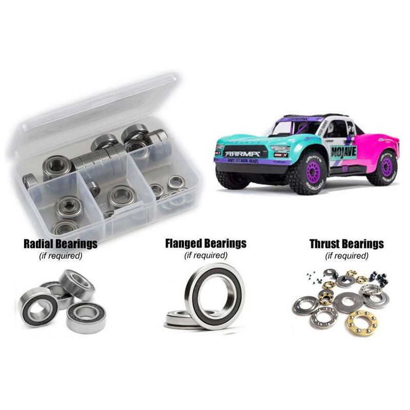 Rubber Shielded Bearing Kit, 1/16 ARRMA Mojave GROM 223S BLX