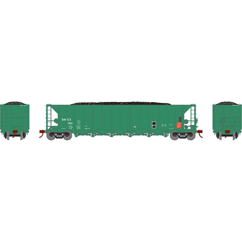 HO Ortner 5-Bay Rapid Discharge Hopper, SMEX #7818 / 7822 / 7836 / 7841 / 7844 (5)