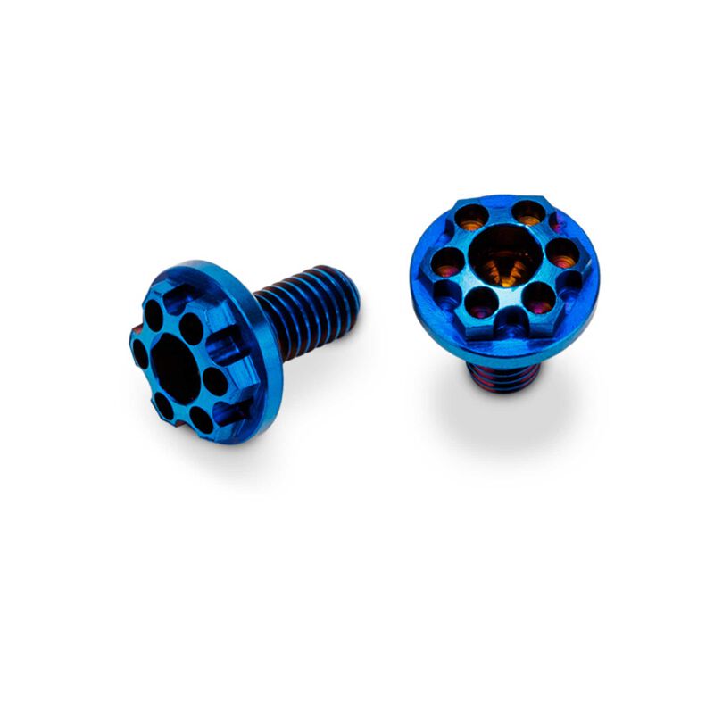 Finnisher 3x6mm Titanium Motor Screws, Burnt Blue (2)
