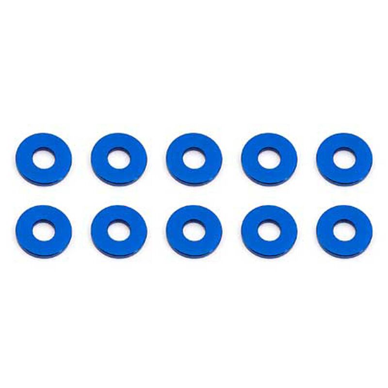 Bulkhead Washers, 7.8x1mm, Blue Aluminum (10)