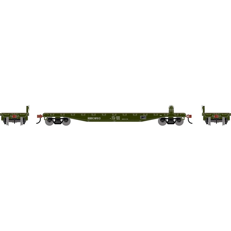 HO RND 50' Flat Car, DODX #39513