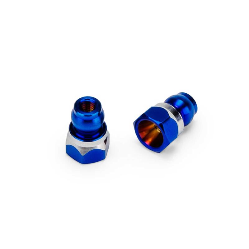 Fin titanium front stand-off, (burnt blue) - 8mm
