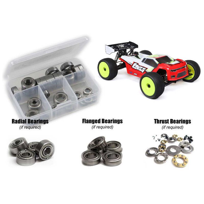 Metal Shielded Bearing Kit: 1/8 Losi 8ight-XTE 4x4 Truggy
