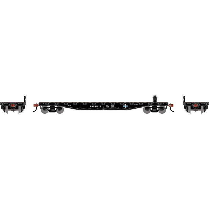 HO RND 50' Flat Car, BM # 34014