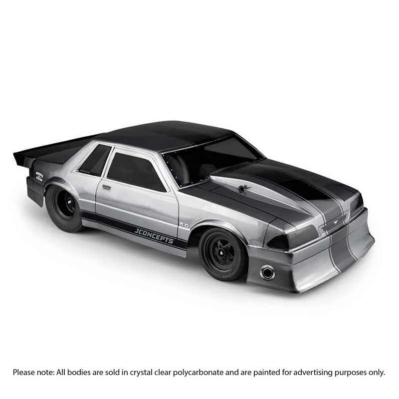 1/10 1991 Ford Mustang Fox Clear Body 10.75 Width, 13" Wheelbase