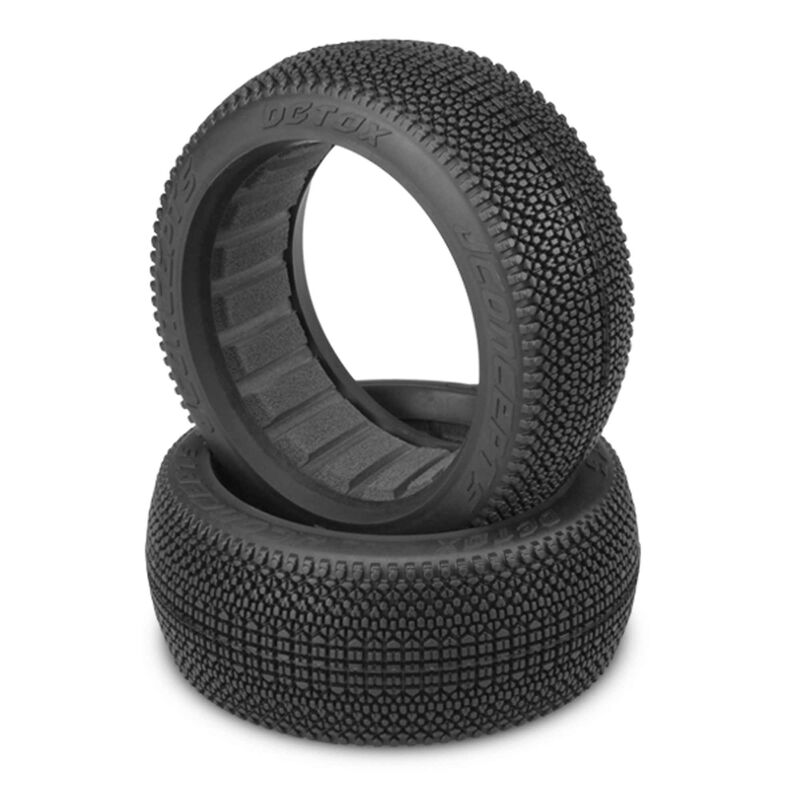 1/8 Detox 83mm Buggy Tires and Inserts, Aqua A3 Compound (2)