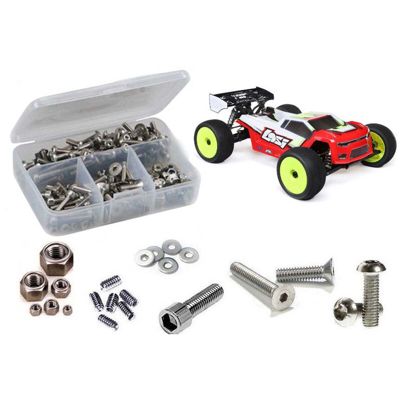 Stainless Steel Screw Kit: 1/8 Losi 8ight-XTE 4x4 Truggy