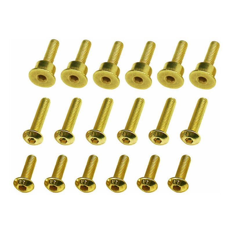 Gold Brake Disk Screw Set, 1/4 Promoto-MX