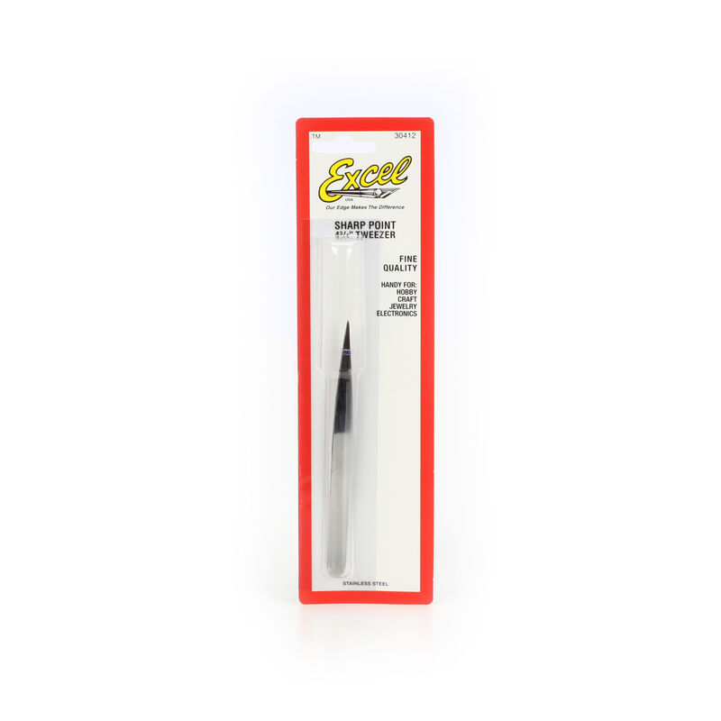 SS Tweezer,4-3/4" Sharp