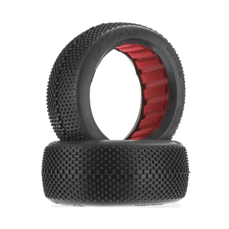 1/8 Gridiron II Soft Long Wear Tires, Red Inserts (2): Buggy