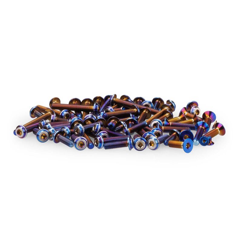 B6.4 Titanium Top Hat Screw Set, Upper Blue (67)
