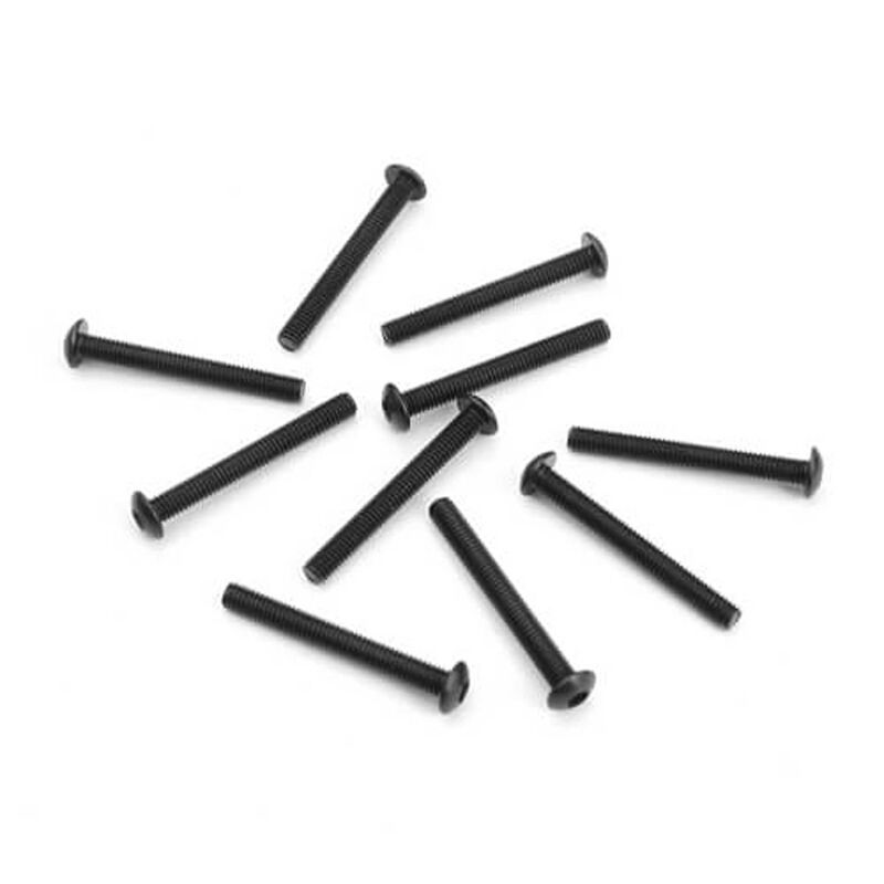 M3x25mm Button Head Screws, Black (10)