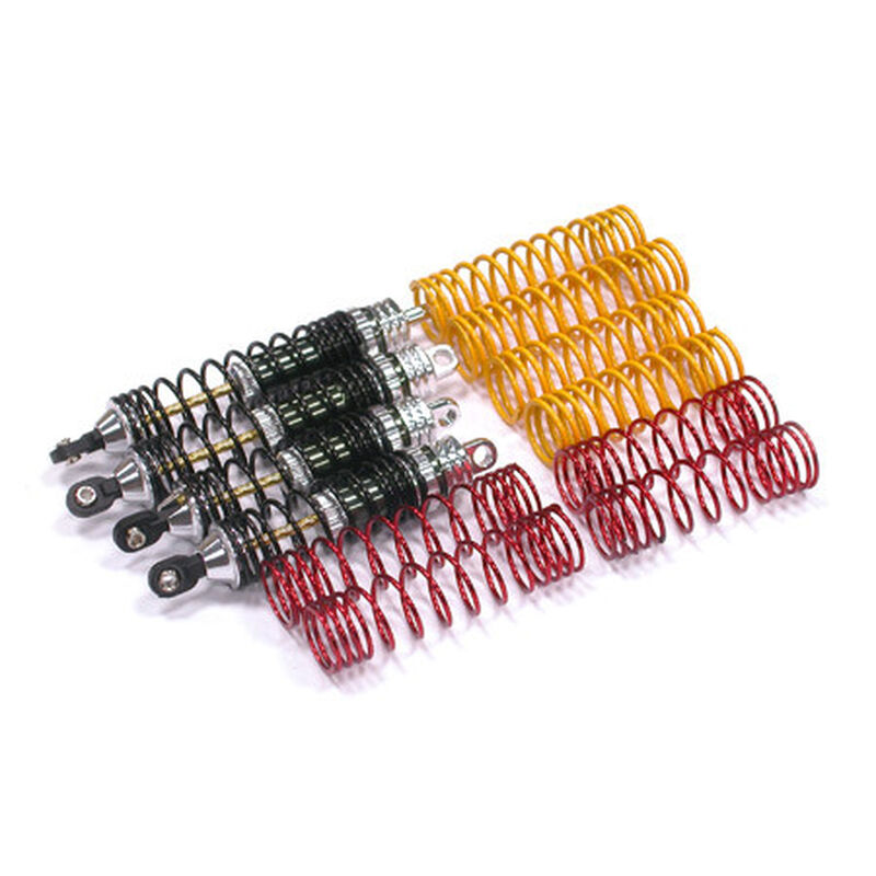 XSR Shock Set, Silver: Traxxas Nitro Rustler, Nitro Stampede (4)